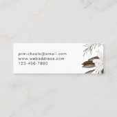 Botanische Boho-grens met moderne lettertekens Mini Visitekaartje (Achterkant)