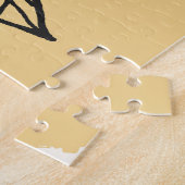 Botanische Boho Groen Oranje Legpuzzel (Zijkant)