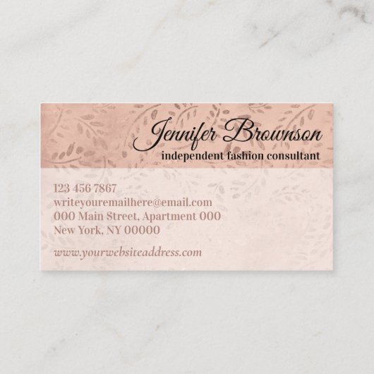 Botanische Boho Hanger Visitekaartje (Achterkant)