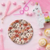 Botanische Boho Herfst Wildflower Meadow Pattern Papieren Bordje (Feest)