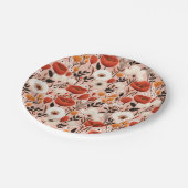Botanische Boho Herfst Wildflower Meadow Pattern Papieren Bordje (Gekanteld)