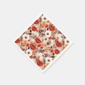 Botanische Boho Herfst Wildflower Meadow Pattern Servet (Hoek)