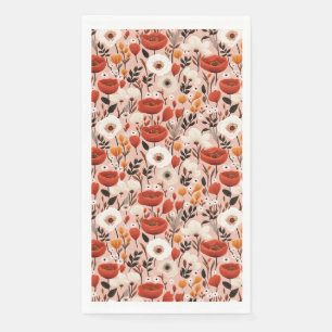 Botanische Boho Herfst Wildflower Meadow Pattern Servet