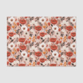 Botanische Boho Herfst Wildflower Meadow Pattern Tissuepapier (Voorkant)