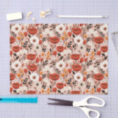 Botanische Boho Herfst Wildflower Meadow Pattern Tissuepapier (Craft)