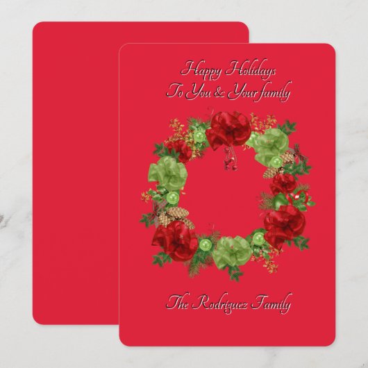 BOTANISCHE BOHO KERST KAART (Voorkant / Achterkant)