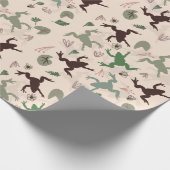 Botanische Boho Kikkers Patroon Cadeaupapier (Hoek)