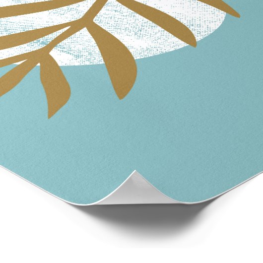 Botanische Boho Mystic Bohemian boho Sun Moon Wall Poster (Hoek)