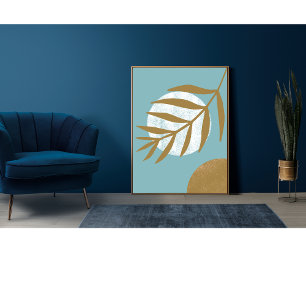 Botanische Boho Mystieke Boheemse boho Zon Maan Mu Poster