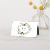 Botanische Boho Neutral Greenery Floral Wedding Plaatskaartje (Achterkant)