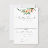 Botanische Boho Neutral Greenery Floral Wedding RSVP Kaartje (Voorkant)