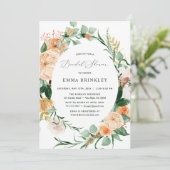 Botanische Boho Neutrale Groene Bruiloft Feest Kaart (Staand voorkant)