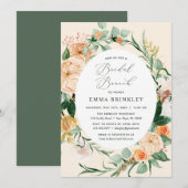 Botanische Boho Neutrale Perforel Bridal Brunch Kaart (Voorkant / Achterkant)