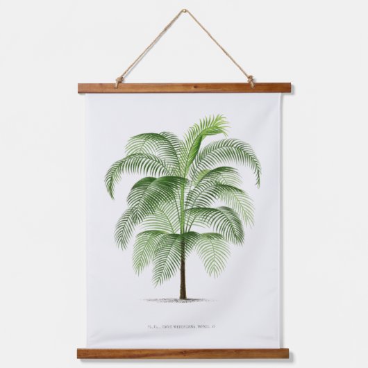 Botanische Boho  Palm Tree Canvas Poster Hangend Wandkleed (Voorkant)