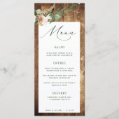 Botanische Boho Rustic Farmhouse Barn Wedding Menu (Voorkant)