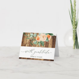 Botanische Boho Rustic Persoonlijk Barn Wedding Bedankkaart