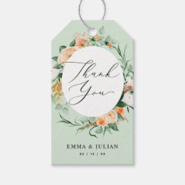 Botanische Boho Sage Greenery Modern Floral Favor Cadeaulabel