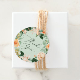Botanische Boho Sage Greenery Waterverf Dank u wel Bedankjes Labels