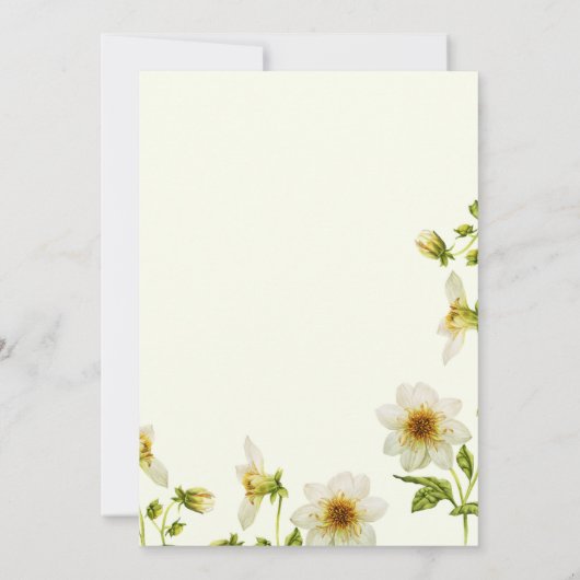 Botanische Boho Spring Wild Flower Wedding Invitat Kaart (Achterkant)