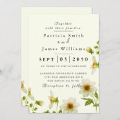 Botanische Boho Spring Wild Flower Wedding Invitat Kaart (Voorkant / Achterkant)