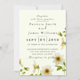 Botanische Boho Spring Wild Flower Wedding Invitat Kaart