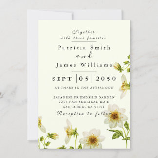 Botanische Boho Spring Wild Flower Wedding Invitat Kaart