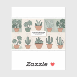 Botanische Boho Sticker set - 12 minimalistische P