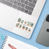 Botanische Boho Sticker set - 12 minimalistische P (Laptop met iPhone)