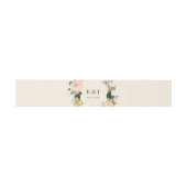 Botanische Boho Waterverf Floral Greenery Peach Uitnodigingen Wikkel (Vlak)