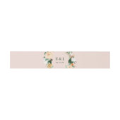 Botanische Boho Waterverf Floral Greenery Pink Uitnodigingen Wikkel (Vlak)