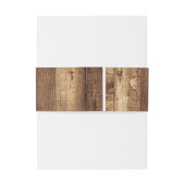 Botanische Boho Waterverf Rustisch Boerderij Houtb Uitnodigingen Wikkel (Achterkant Voorbeeld)