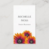 Botanische Boho Whimsical Daisies Visitekaartje (Voorkant)