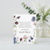Botanische Boho Wildbloemen Funeral Bedankkaart (Staand voorkant)