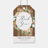 Botanische Boho Wood Greenery Modern Floral Favor Cadeaulabel (Voorkant)