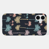 Botanische bomen in Confetti iPhone Hoesje (Achterkant horizontaal)