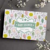 Botanische bomen Natuur Baby shower Gastenboek