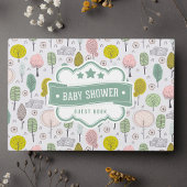Botanische bomen Natuur Baby shower Gastenboek