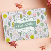 Botanische bomen Natuur Baby shower Gastenboek