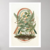 Botanische Boog Groene Kunstprint | Boho Eucalyptu Poster (Voorkant)