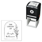 Botanische boog Hand-getrokken aangepaste naam Bib Zelfinktende Stempel (In situ)