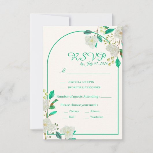 Botanische Boog RSVP Kaart (Voorkant)