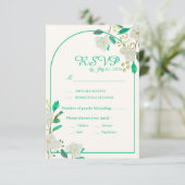 Botanische Boog RSVP Kaart (Staand voorkant)
