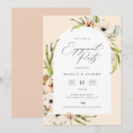 Botanische bos Bloemen Lijst Verlovingsfeest Inv Kaart