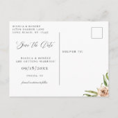 Botanische bos Bloemen Save the Date Aankondigingskaart (Achterkant)