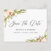 Botanische bos Bloemen Save the Date Aankondigingskaart (Voorkant)