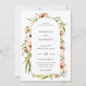 Botanische bos bloemenboog Lijst bruiloft Kaart (Voorkant)