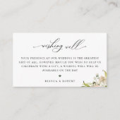 Botanische bos bloemenbruiloft goed wensen informatiekaartje (Voorkant)