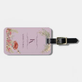 Botanische bos Blush Roze Bagagelabel (Voorkant horizontaal)