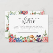 Botanische bosbessen Baby shower luier Raffle Informatiekaartje (Voorkant / Achterkant)