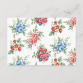 Botanische bosbessen Baby shower luier Raffle Informatiekaartje (Achterkant)